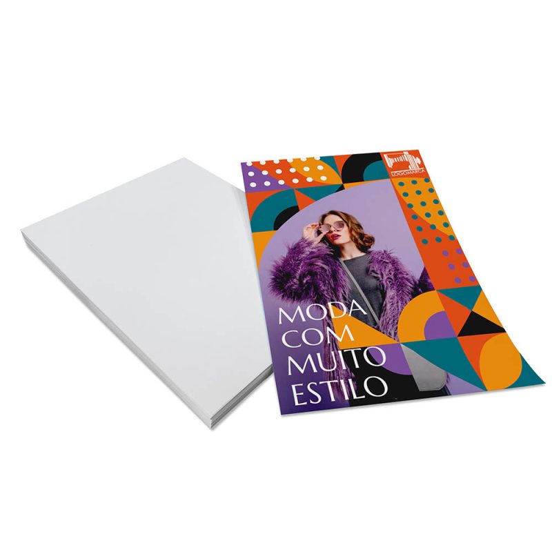Panfletos, Flyers e Folhetos 4x0 cores - 90 Gramas - Sem Verniz - 10x14cm
