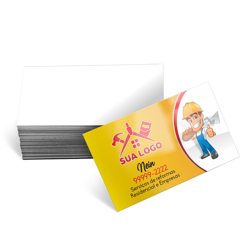 Cartão de Visita 4x0 cores - 250 Gramas - Verniz UV Total Frente - Imagem 4