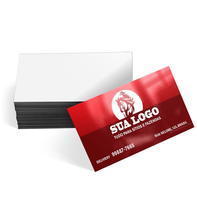 Cartão de Visita 4x0 cores - 250 Gramas - Verniz UV Total Frente - Imagem 5