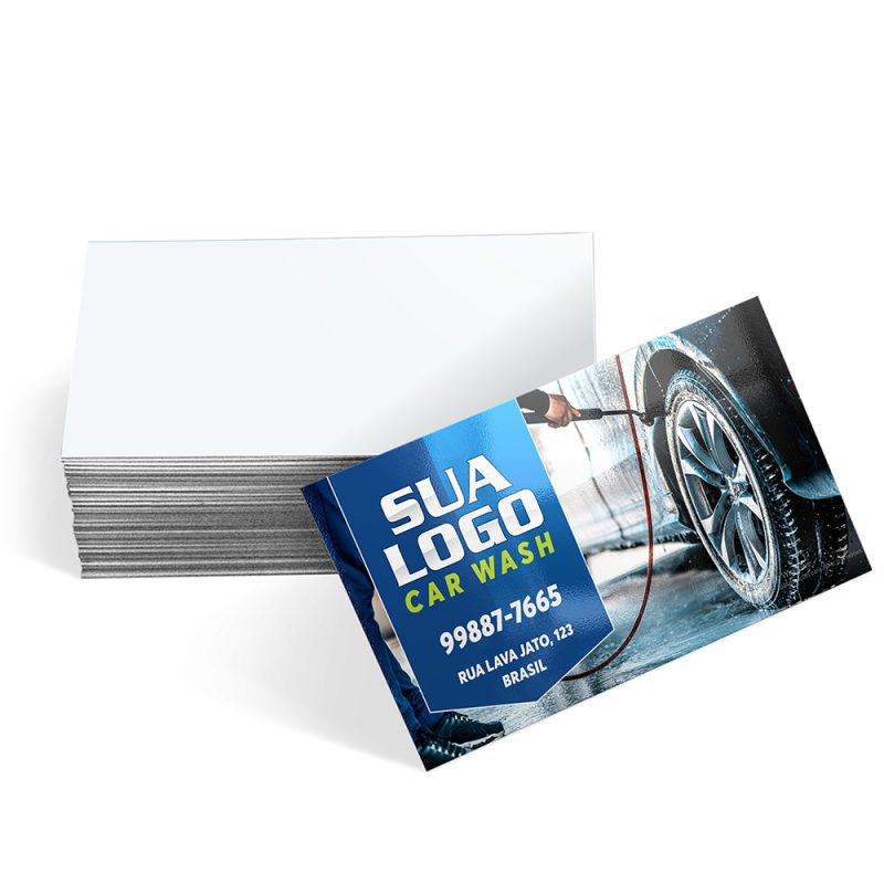 Cartão de Visita 4x0 cores - 300 Gramas - Verniz UV Total Frente
