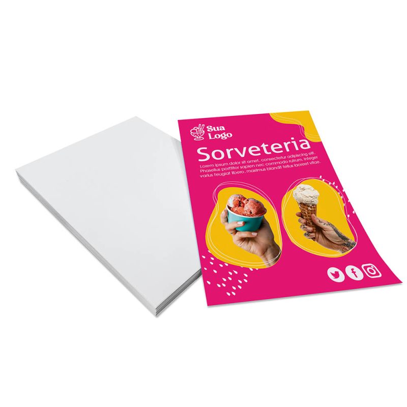 Panfletos, Flyers e Folhetos 4x0 cores - 90 Gramas - Sem Verniz - 10x14cm - Imagem 3