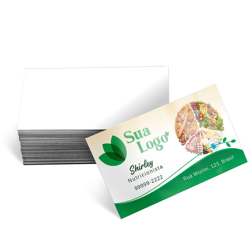 Cartão de Visita 4x0 cores - 250 Gramas - Verniz UV Total Frente - Imagem 2