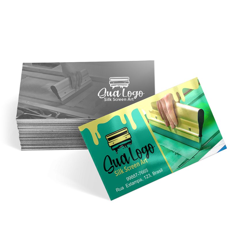 Cartão de Visita 4x1 cores - 300 Gramas - Verniz UV Total Frente - Imagem 3