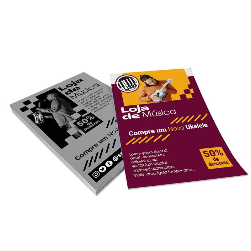 Panfletos, Flyers e Folhetos 4x1 cores - 90 Gramas - Sem Verniz - 10x14cm - Imagem 8