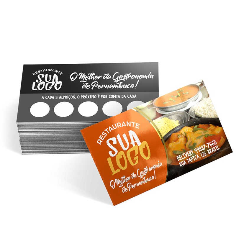 Cartão de Visita 4x1 cores - 300 Gramas - Verniz UV Total Frente - Imagem 4
