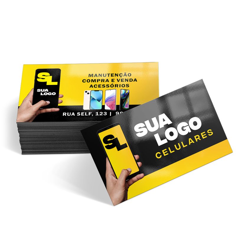 Cartão de Visita 4x4 cores - 300 Gramas - Verniz UV Total Frente - Imagem 6