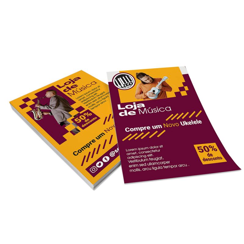 Panfletos, Flyers e Folhetos 4x4 cores - 90 Gramas - Sem Verniz - 10x14cm - Imagem 3