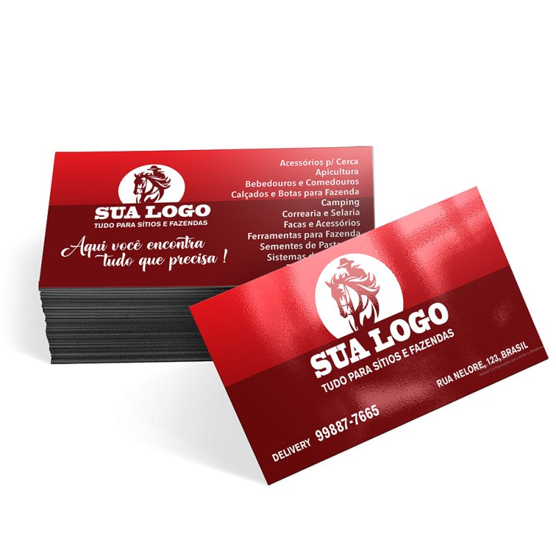 Cartão de Visita 4x4 cores - 250 Gramas - Verniz UV Total Frente - Imagem 6